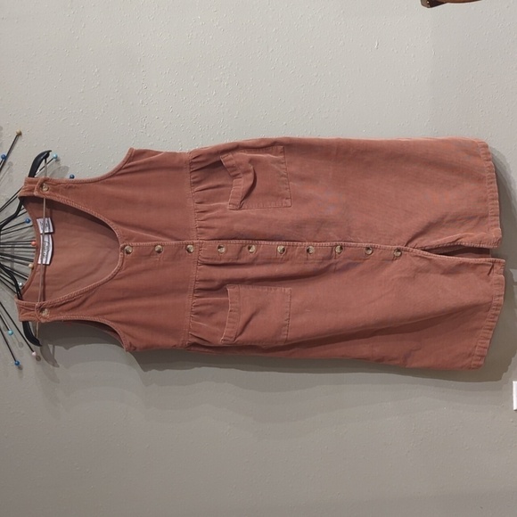 Two-Twenty Collection Vintage Corduroy Button Jumper Dress Sleeveless SML y2k - Picture 1 of 11